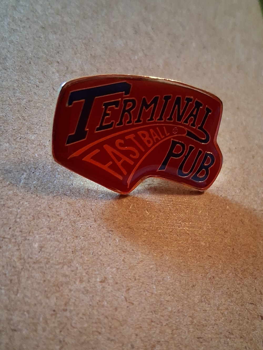 Terminal Pub Fastball Red Enamel Pin